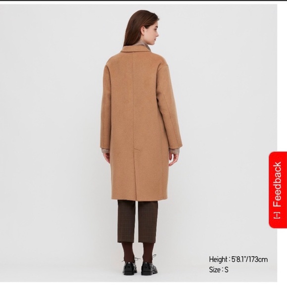 [SOLD] Uniqlo Women Double Face Cocoon Coat - Picture 5 of 9